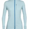 Icebreaker Quantum III LS Zip Jacket Damen Hellblau