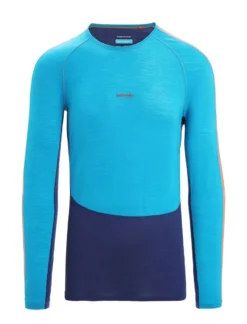 Icebreaker 125 ZoneKnit LS Crew Herren Blau