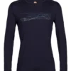 Icebreaker 200 Oasis LS Crewe Ski Stripes Herren Midnight