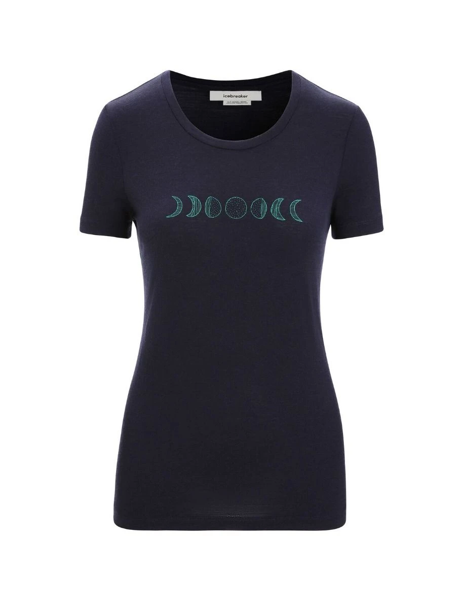 Icebreaker Tech Lite II SS Tee Moon Damen Navy 1 Icebreaker Tech Lite II SS Tee Moon Damen Navy