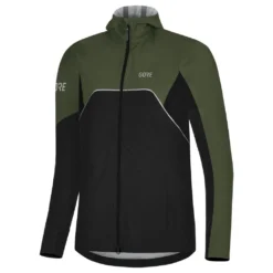 Gore R7 Partial GTX Hooded Jacket Damen Black Green