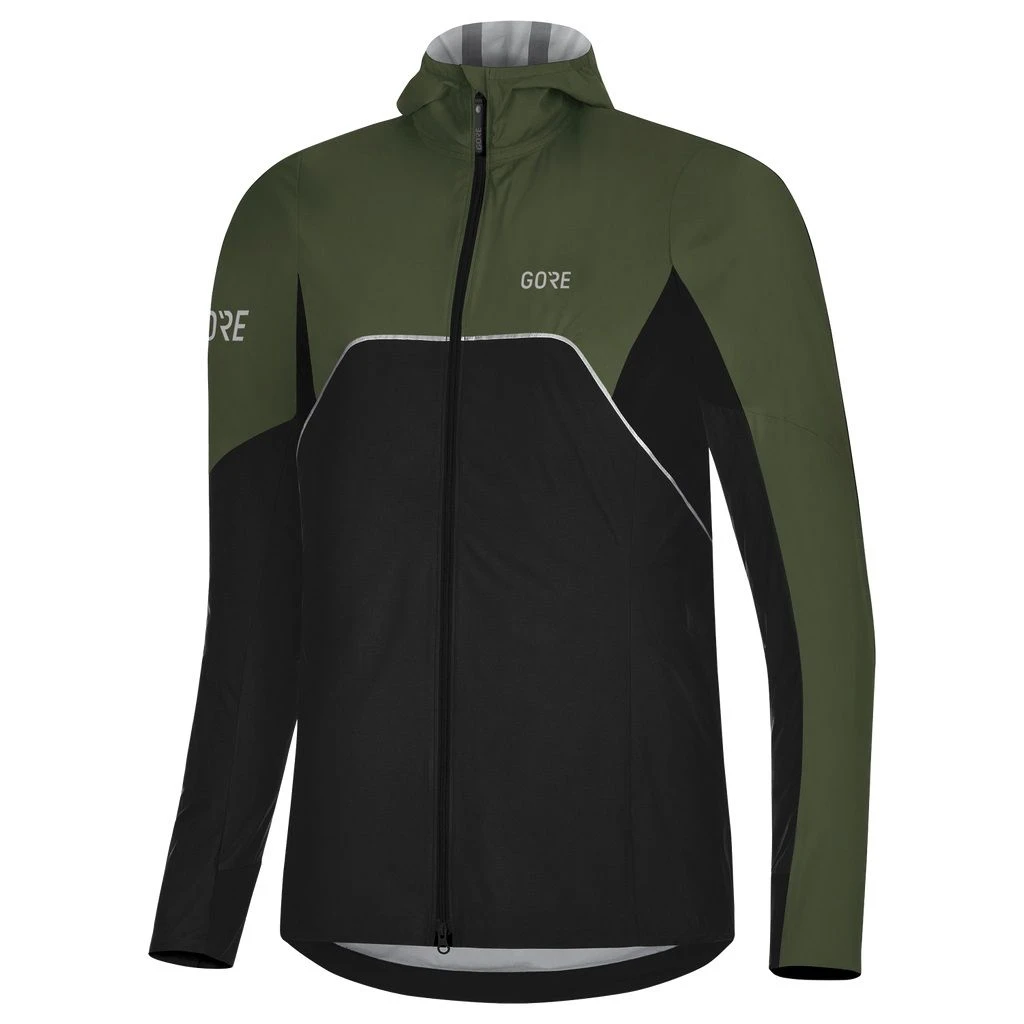 Gore R7 Partial GTX Hooded Jacket Damen Black Green 1 Gore R7 Partial GTX Hooded Jacket Damen Black Green