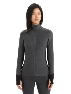 Icebreaker Descender LS Zip Damen Grey