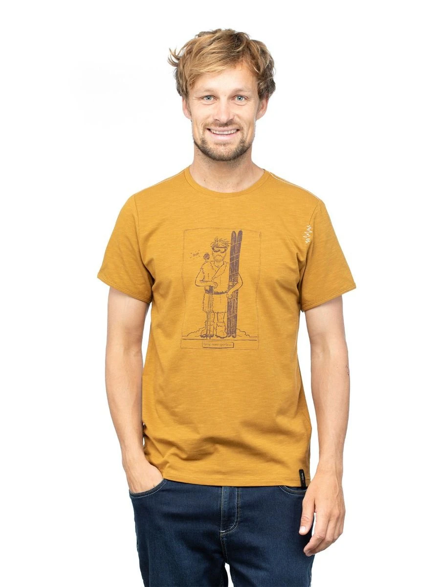 Chillaz Homo Mons Sportivus T-Shirt Herren Gold 1 Chillaz Homo Mons Sportivus T-Shirt Herren Gold