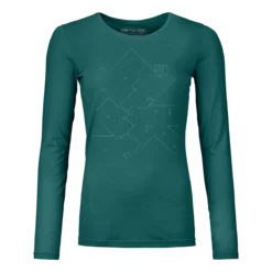 Ortovox 185 MERINO TANGRAM LS Damen Green