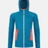 Ortovox Fleece Light Hoody Damen Blue Blend