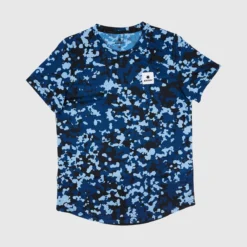 Saysky Camo Combat T-Shirt Unisex Blau