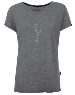 Pally Hi T-Shirt Bingo Flamingo Damen Grey